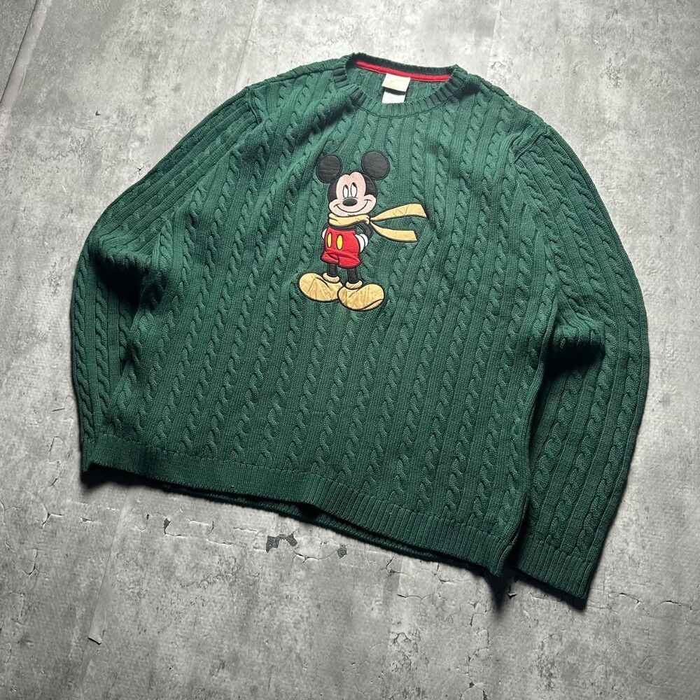 Disney Men's Green Jumper